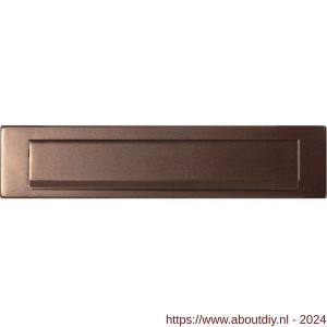 GPF Bouwbeslag Anastasius 9830.A2 briefplaat 340x77 mm met valklep 280x45 mm Bronze blend - A21009001 - afbeelding 1