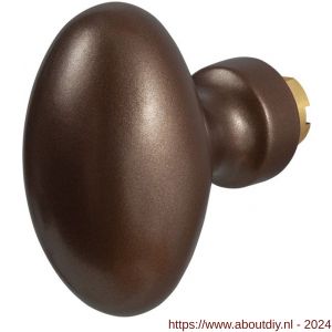 GPF Bouwbeslag Anastasius 9851.A2 S5 Ei-knop 65 mm voor veiligheids schilden vast met wisselstift Bronze blend - A21013361 - afbeelding 1