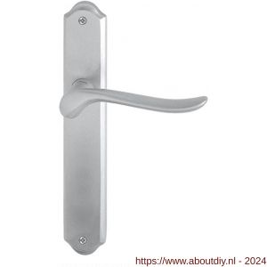 Mandelli1953 690R Rondo deurkruk gatdeel op langschild 260x47 mm blind rechtswijzend satin mat chroom - A21013585 - afbeelding 1