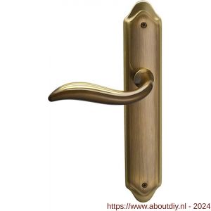 Mandelli1953 980L PC72 Plisse deurkruk gatdeel op langschild 260x47 mm PC 72 mm linkswijzend mat brons - A21013690 - afbeelding 1