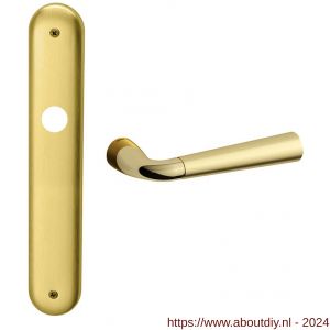 Mandelli1953 S90 Special deurkruk op langschild 238x40 mm blind messing gepolijst-satin mat messing - A21012029 - afbeelding 1
