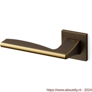 Mandelli1953 1031L Link deurkruk gatdeel op rozet 50x50x6 mm linkswijzend mat brons - A21009617 - afbeelding 1