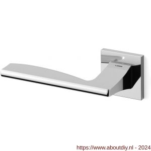 Mandelli1953 1031L Link deurkruk gatdeel op rozet 50x50x6 mm linkswijzend chroom - A21009611 - afbeelding 1