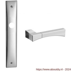 Mandelli1953 1170R BB56 Life deurkruk gatdeel op langschild 238x40 mm BB 56 mm rechtswijzend satin mat chroom-chroom - A21012114 - afbeelding 1