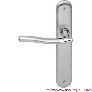Mandelli1953 1180L Chio deurkruk gatdeel op langschild 238x40 mm blind linkswijzend satin mat chroom-chroom - A21012120 - afbeelding 1