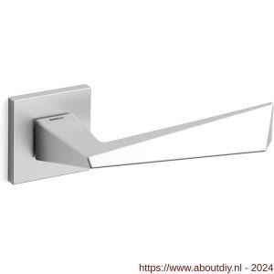 Mandelli1953 1251L Piramid deurkruk gatdeel op rozet 50x50x6 mm linkswijzend satin mat chroom - A21009682 - afbeelding 1