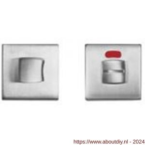 Mandelli1953 1291/115RFV-RW toiletgarnituur vierkant 50x6 mm met rood-wit indicator chroom - A21011708 - afbeelding 1
