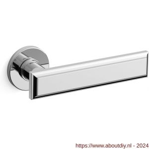 Mandelli1953 1741R Kuki deurkruk gatdeel op rozet 50x6 mm rechtswijzend chroom - A21009829 - afbeelding 1