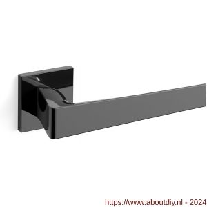 Mandelli1953 1761R Seven deurkruk gatdeel op rozet 50x50x6 mm rechtswijzend glanzend zwart - A21009853 - afbeelding 1
