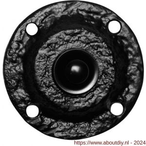 Kirkpatrick KP0751 deurbel beldrukker rond 58 mm smeedijzer zwart - A21000147 - afbeelding 1