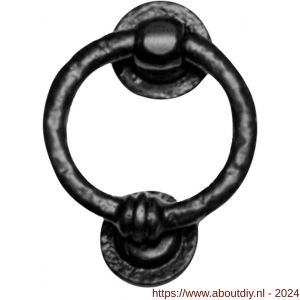 Kirkpatrick KP0782 deurklopper ring 100 mm smeedijzer zwart - A21000146 - afbeelding 1