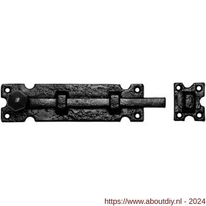 Kirkpatrick KP0812 deurschuif 193x50 mm met brug smeedijzer zwart - A21006018 - afbeelding 1