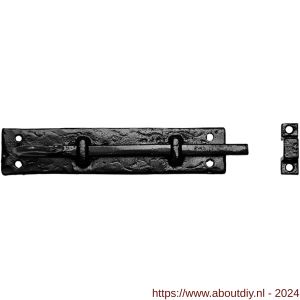 Kirkpatrick KP0830 BM deurschuif met krul 101x32 mm smeedijzer zwart - A21000115 - afbeelding 1