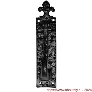 Kirkpatrick KP0832 deurklopper op plaat 245x57 mm smeedijzer zwart - A21000128 - afbeelding 1