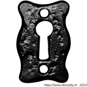 Kirkpatrick KP1501 sleutelrozet rechthoekig 46x30 mm smeedijzer zwart - A21003754 - afbeelding 1
