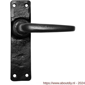 Kirkpatrick KP2456R deurkruk gatdeel op schild 152x38 mm blind rechtswijzend smeedijzer zwart - A21002975 - afbeelding 1