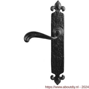 Kirkpatrick KP2462L deurkruk gatdeel op schild 288x45 mm blind linkswijzend smeedijzer zwart - A21003009 - afbeelding 1