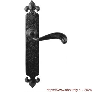 Kirkpatrick KP2462R deurkruk gatdeel op schild 288x45 mm blind rechtswijzend smeedijzer zwart - A21003015 - afbeelding 1
