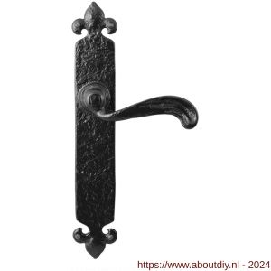 Kirkpatrick KP2462R BB72 deurkruk gatdeel op schild 288x45 mm BB 72 mm rechtswijzend smeedijzer zwart - A21003017 - afbeelding 1