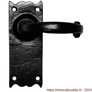 Kirkpatrick KP2519L deurkruk gatdeel op schild 127x50 mm blind linkswijzend smeedijzer zwart - A21003033 - afbeelding 1