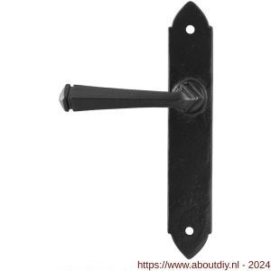 Kirkpatrick KP6052L deurkruk gatdeel op schild 245x40 mm blind linkswijzend smeedijzer zwart - A21006045 - afbeelding 1