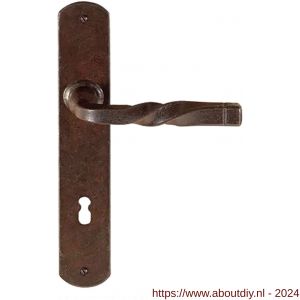 Utensil Legno FM026 M BB72 deurkruk op schild 245x40 mm BB 72 mm geveerd roest - A21006981 - afbeelding 1