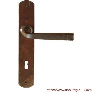 Utensil Legno FM043 M BB72 deurkruk op schild 245x40 mm BB 72 mm geveerd roest - A21007051 - afbeelding 1