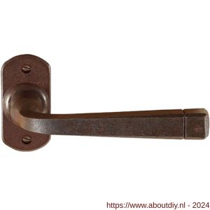 Utensil Legno FM044 STR RSB deurkruk op rozet 68x33 mm ovaal roest - A21006777 - afbeelding 1