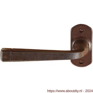 Utensil Legno FM044L/R STR RSB deurkruk gatdeel op rozet 68x33 mm ovaal links-rechtswijzend roest - A21006779 - afbeelding 1