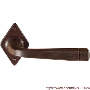 Utensil Legno FM044R M RSB deurkruk gatdeel op rozet 70x45 mm geveerd rechtswijzend roest - A21006782 - afbeelding 1