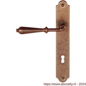 Utensil Legno FM310L M deurkruk gatdeel op schild 235x35 mm blind geveerd linkswijzend roest - A21007075 - afbeelding 1