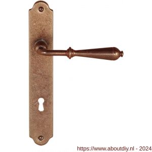 Utensil Legno FM310R M deurkruk gatdeel op schild 235x35 mm blind geveerd rechtswijzend roest - A21007080 - afbeelding 1