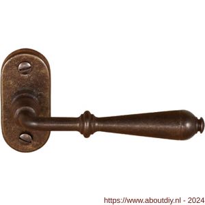 Utensil Legno FM311 M-STR RSB deurkruk op rozet 72x34 mm ovaal geveerd roest - A21006784 - afbeelding 1