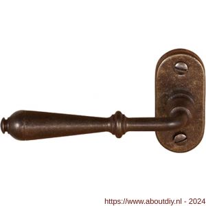 Utensil Legno FM311L M-STR RSB deurkruk gatdeel op rozet 72x34 mm ovaal geveerd linkswijzend roest - A21006786 - afbeelding 1