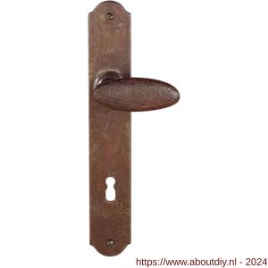 Utensil Legno FM335 deurkruk op schild 245x40 mm blind roest - A21007100 - afbeelding 1