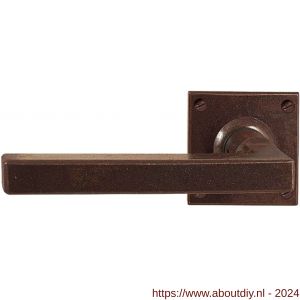 Utensil Legno FM364L M RSB deurkruk gatdeel op rozet 50x50 mm geveerd linkswijzend roest - A21006808 - afbeelding 1