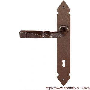 Utensil Legno FM379L/R deurkruk gatdeel op schild 245x35 mm blind links-rechtswijzend roest - A21007260 - afbeelding 1