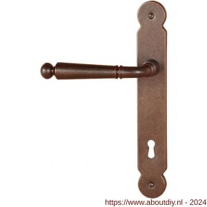 Utensil Legno FM380L M deurkruk gatdeel op schild 235x35 mm blind geveerd linkswijzend roest - A21007270 - afbeelding 1