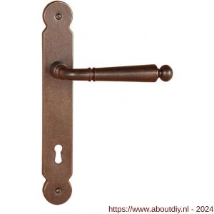 Utensil Legno FM380R M deurkruk gatdeel op schild 235x35 mm blind geveerd rechtswijzend roest - A21007275 - afbeelding 1