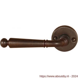 Utensil Legno FM381L M RSB deurkruk gatdeel op rozet 50x50 mm geveerd linkswijzend roest - A21006829 - afbeelding 1