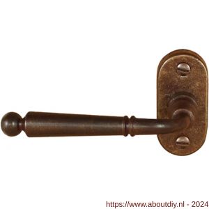 Utensil Legno FM381L M-STR RSB deurkruk gatdeel op rozet 72x34 mm ovaal geveerd linkswijzend roest - A21006830 - afbeelding 1