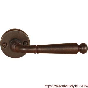 Utensil Legno FM381R M RSB deurkruk gatdeel op rozet 50x50 mm geveerd rechtswijzend roest - A21006831 - afbeelding 1