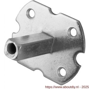 GPF Bouwbeslag AG0010 knopvastzetter excentrisch vierkante plaat - A21006210 - afbeelding 1
