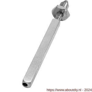 GPF Bouwbeslag AG0075 wisselstift excentrisch vast-draaibaar M10x35 mm/8x8x100 mm voor deurdikte 56 mm - A21008004 - afbeelding 1