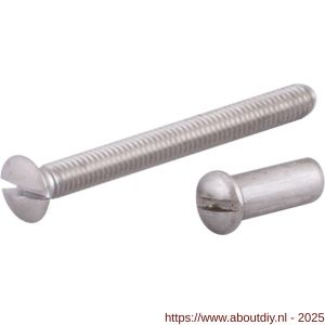 GPF Bouwbeslag AG0350 RVS patentbout met huls M4x40 mm voor deurdikte 38-43 mm RVS geborsteld - A21006226 - afbeelding 1