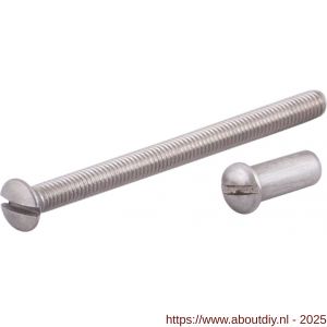 GPF Bouwbeslag AG0355 RVS patentbout met huls M4x55 mm voor deurdikte 53-56 mm RVS geborsteld - A21006228 - afbeelding 1