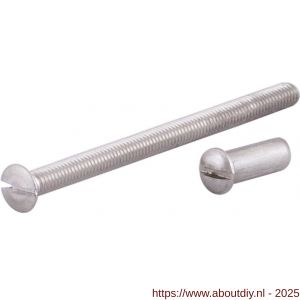 GPF Bouwbeslag AG0357 RVS patentbout met huls M4x60 mm voor deurdikte 57-63 mm RVS geborsteld - A21006229 - afbeelding 1