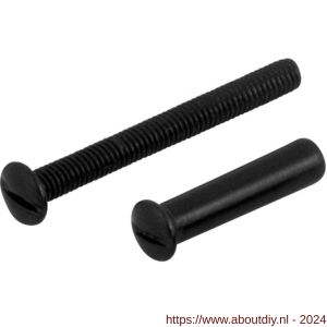 GPF Bouwbeslag AG0365 smeedijzer zwart met huls 22 mm M4x35 mm mm voor deurdikte 40 mm smeedijzer zwart - A21008001 - afbeelding 1