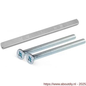 GPF Bouwbeslag AG0373 bevestigingsset voor deurkruk met rozet tot deurdikte 80 mm - A21016471 - afbeelding 1