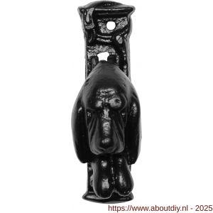 Kirkpatrick KP2615 deurklopper hond 104x31 mm smeedijzer zwart - A21000133 - afbeelding 1